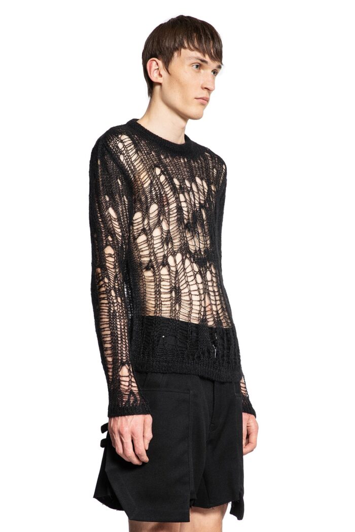 RICK OWENS Porterville Biker Level In Net Knit