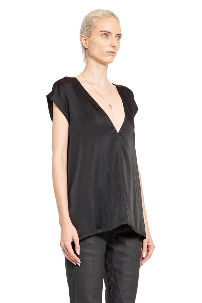 RICK OWENS Porterville Dylan Tee In Washed Charmeuse