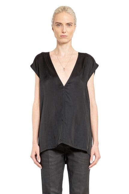 RICK OWENS Porterville Dylan Tee In Washed Charmeuse