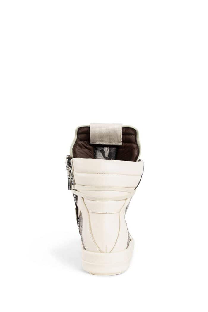 RICK OWENS Porterville Geobasket Sneakers In Molendo Snake And Calf Leather