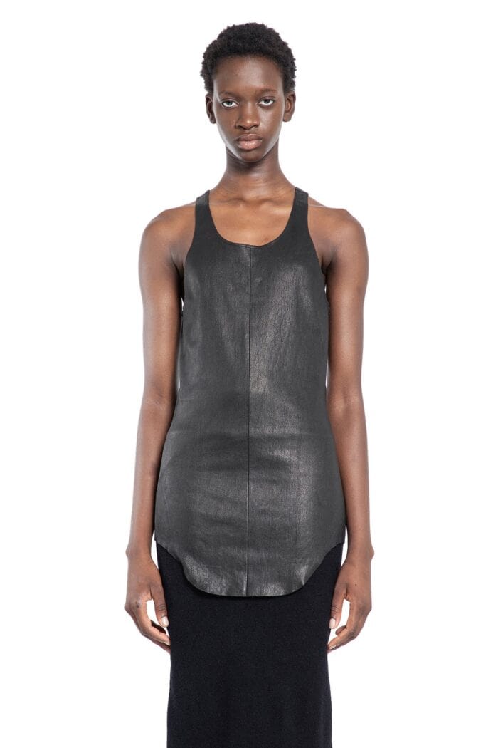 RICK OWENS Porterville Leather Tank Top