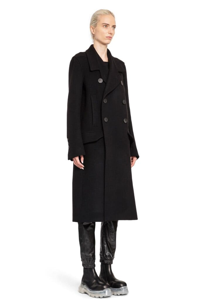 RICK OWENS Porterville Officer Coat In Melton