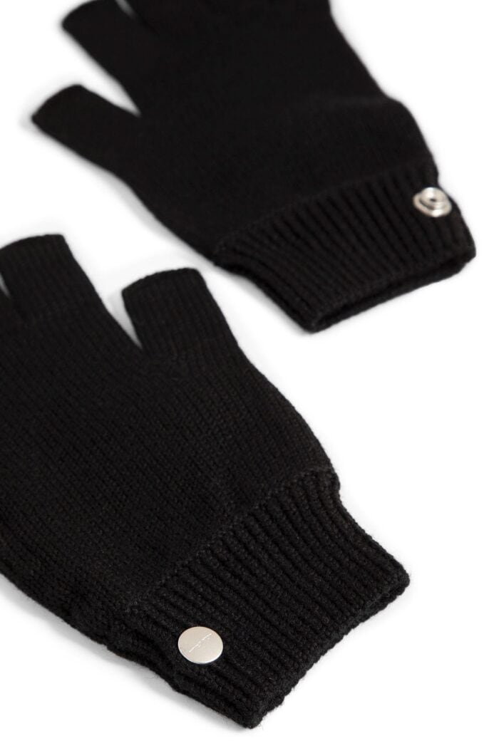 RICK OWENS Porterville Touch Screen Gloves In Lightweight Rasato Knit