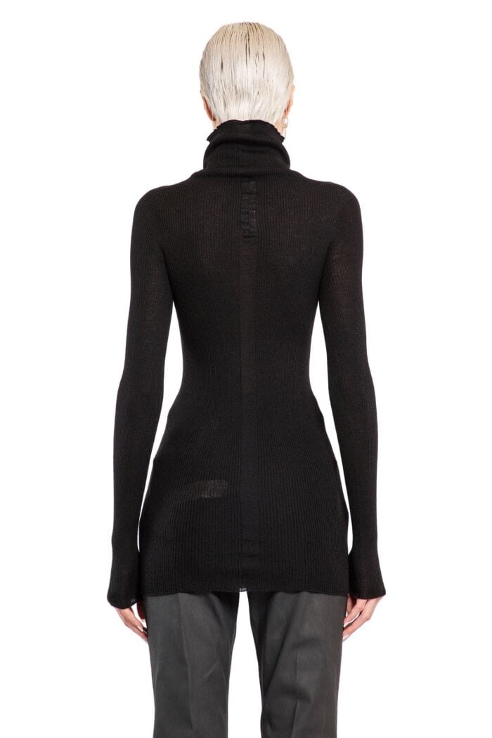 RICK OWENS Porterville Turtleneck In Lightweight Ribbed-knit