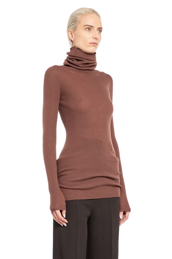 RICK OWENS Porterville Turtleneck In Lightweight Ribbed-knit