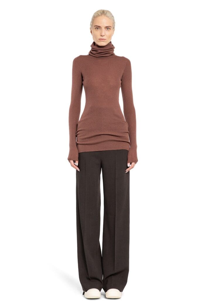 RICK OWENS Porterville Turtleneck In Lightweight Ribbed-knit