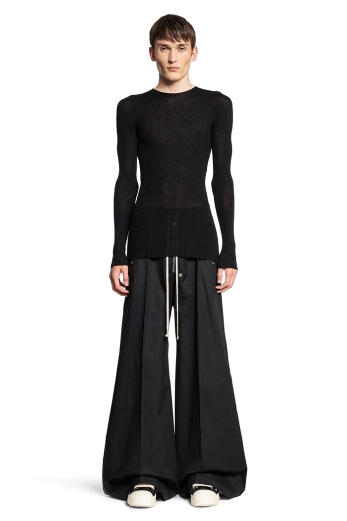 RICK OWENS Porterville Wide Bela Pants In Heavy Cotton Poplin