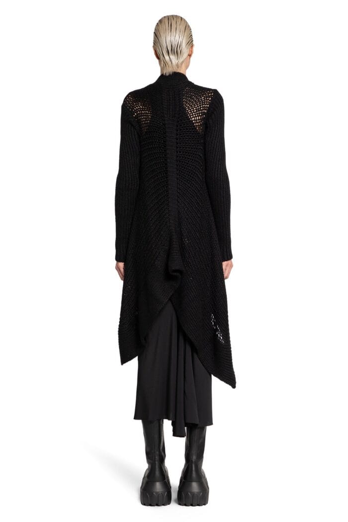 RICK OWENS Porterville Wrap Cardigan In Wool Silk Knit