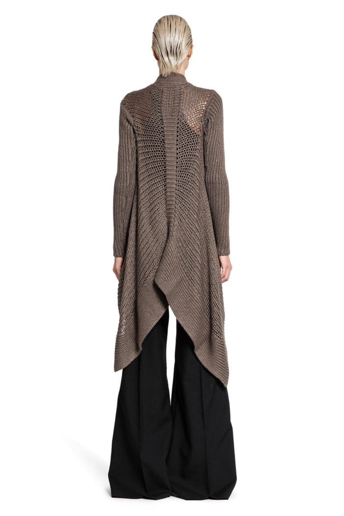 RICK OWENS Porterville Wrap Cardigan In Wool Silk Knit