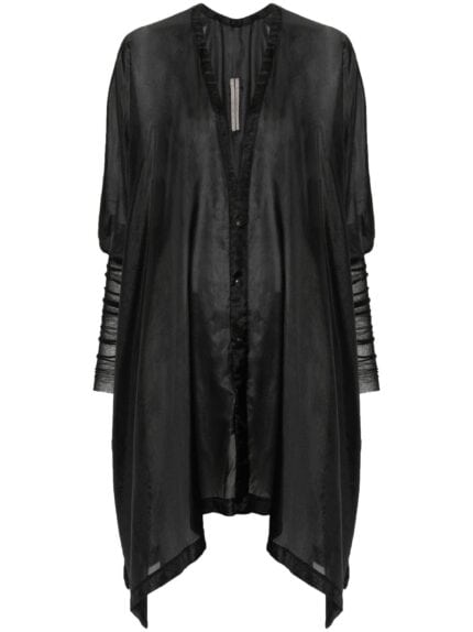 RICK OWENS Ribbed-sleeves Silk Shirt