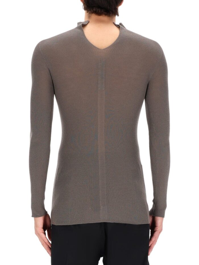 RICK OWENS RIBBED "TABARD" KNIT