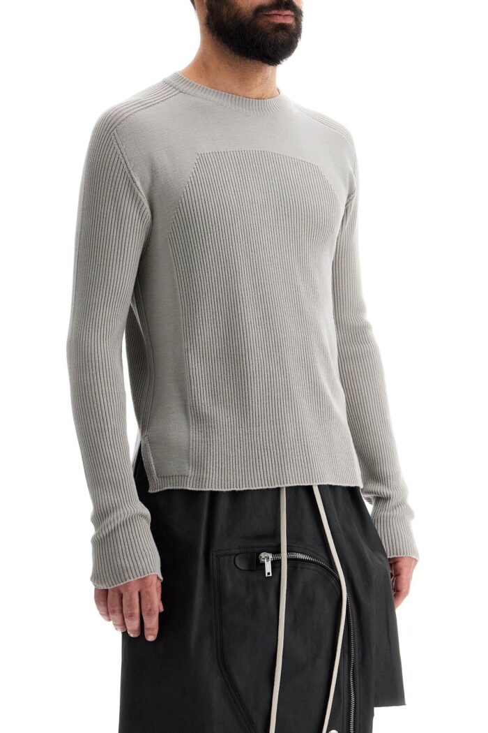 RICK OWENS 'ribbed Wool Geo Pullover Swe