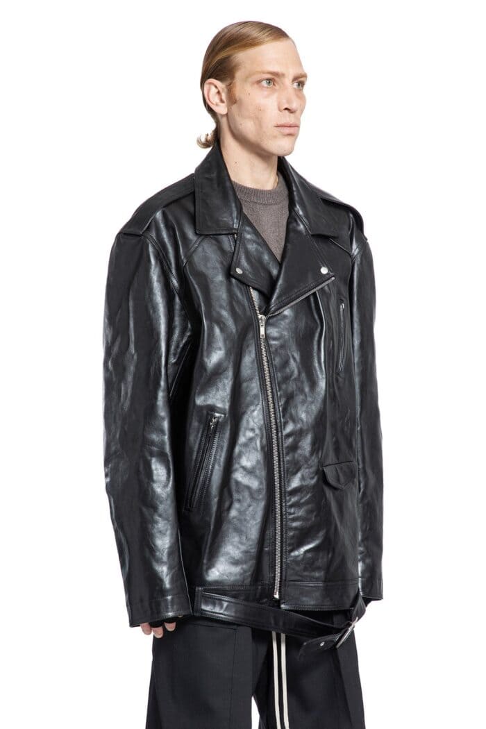 RICK OWENS Rider Calf Leather Jumbo Luke Stooges Jacket