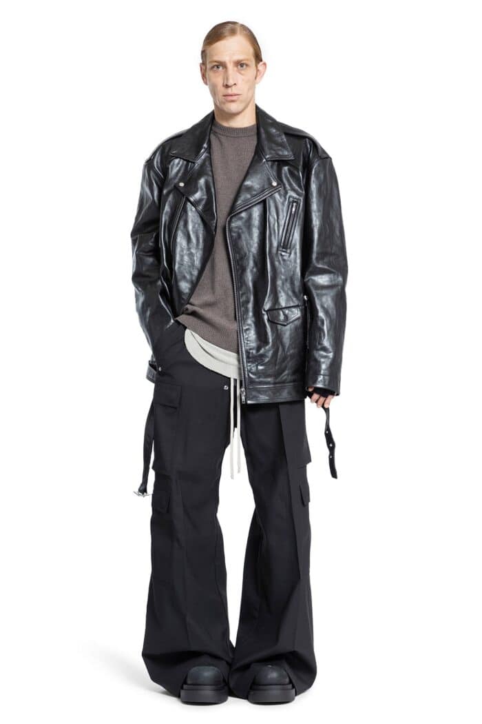 RICK OWENS Rider Calf Leather Jumbo Luke Stooges Jacket