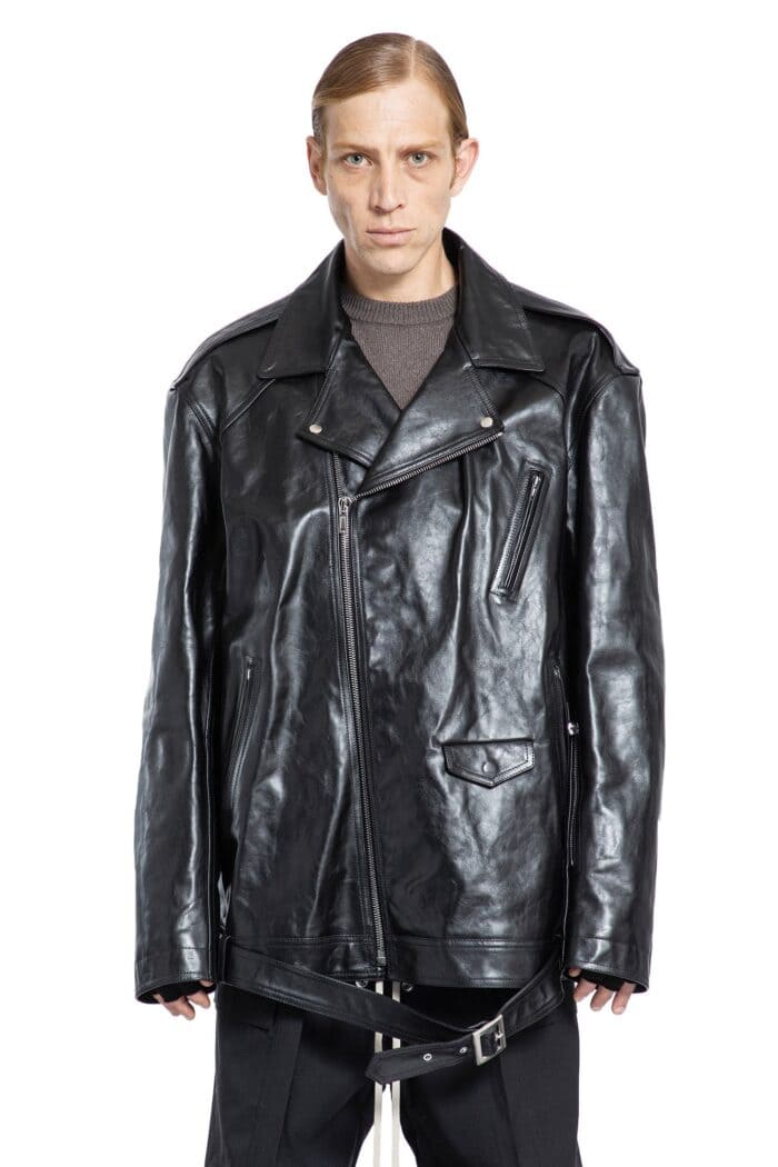 RICK OWENS Rider Calf Leather Jumbo Luke Stooges Jacket