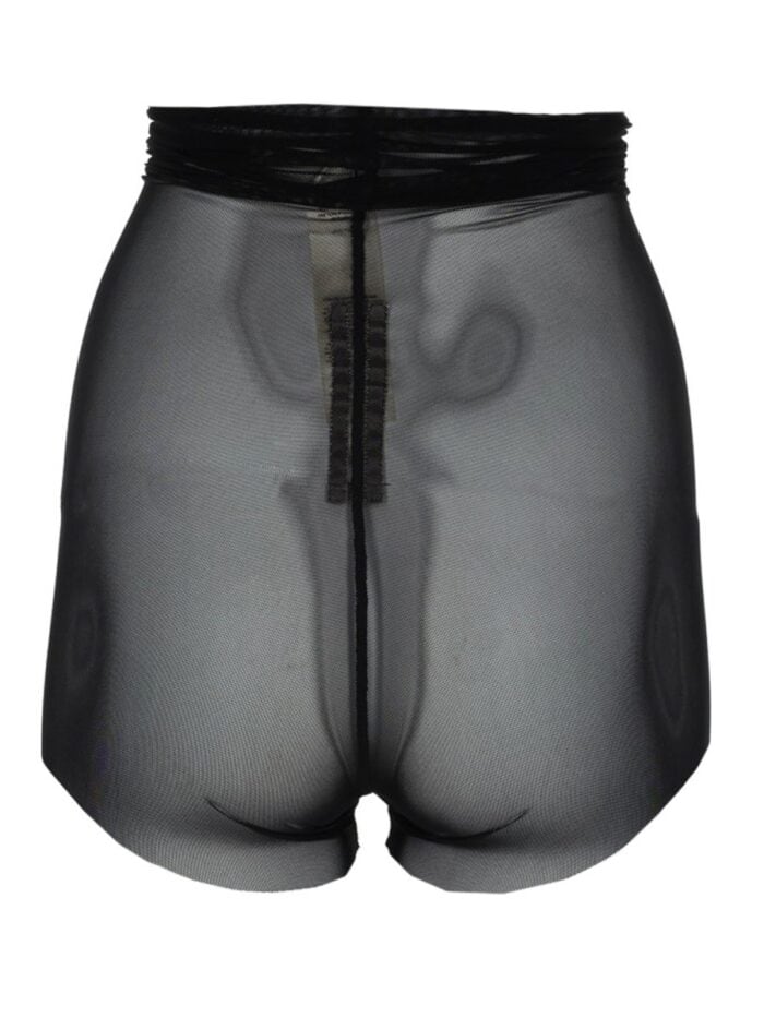RICK OWENS SEMI-TRANSPARENT HIGH-WAISTED SHORTS