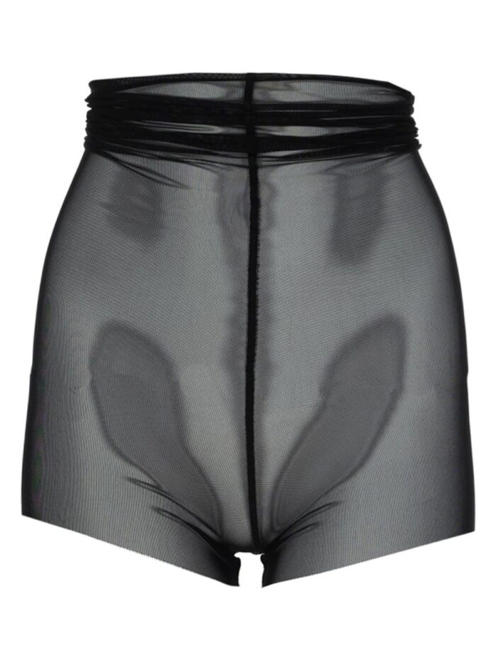 RICK OWENS SEMI-TRANSPARENT HIGH-WAISTED SHORTS