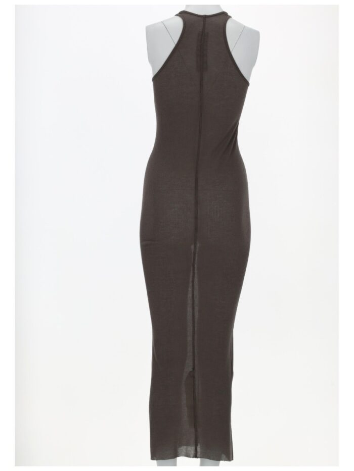 RICK OWENS SILK BLEND MIDI DRESS