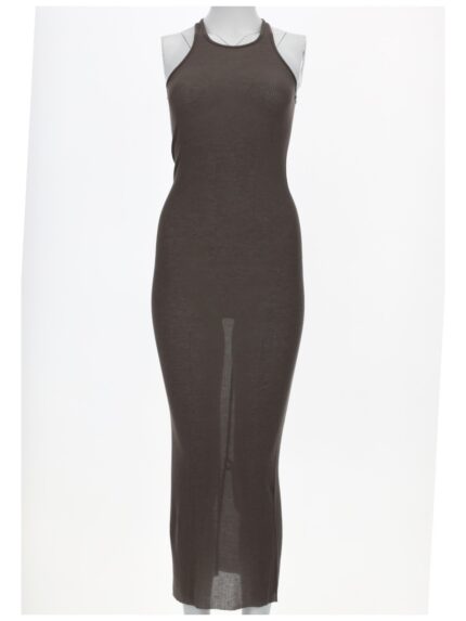 RICK OWENS SILK BLEND MIDI DRESS