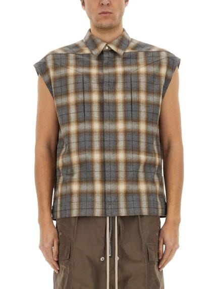 RICK OWENS "SLEEVELESS JUMBO" SHIRT