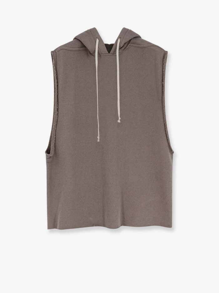 RICK OWENS Sleeveless Organic Cotton Sweatshirt