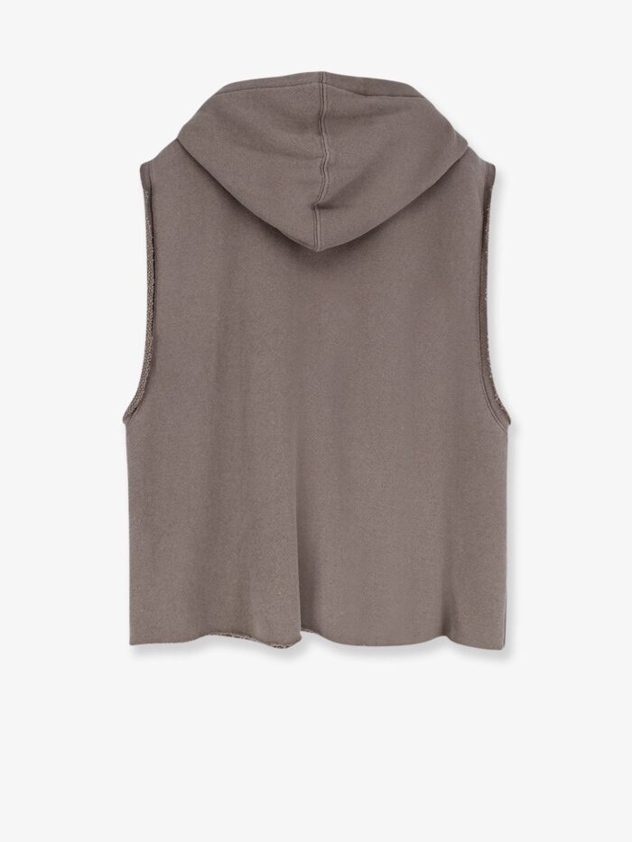 RICK OWENS Sleeveless Organic Cotton Sweatshirt
