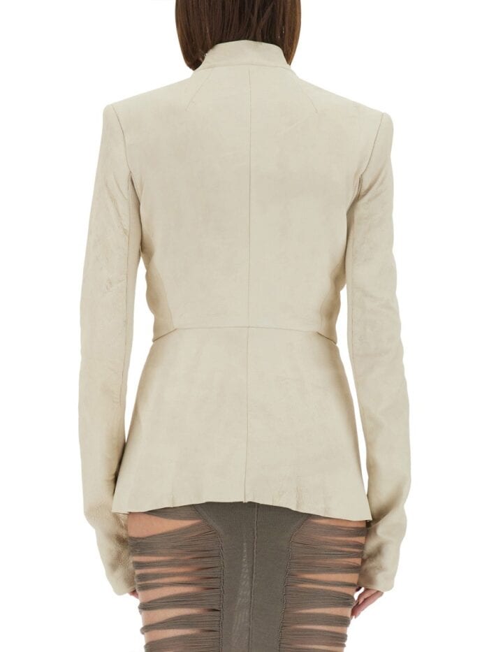 RICK OWENS STRUCTURED LEATHER JACKET
