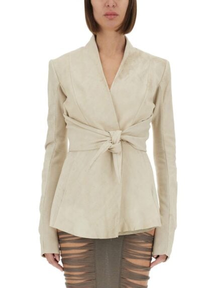 RICK OWENS STRUCTURED LEATHER JACKET