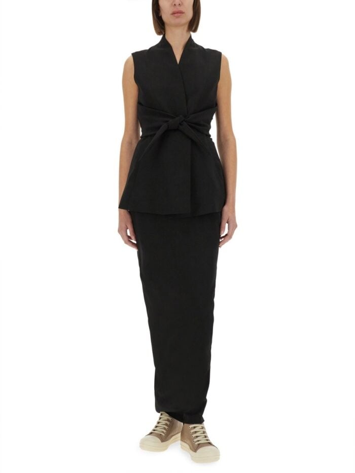 RICK OWENS STRUCTURED SLEEVELESS JACKET