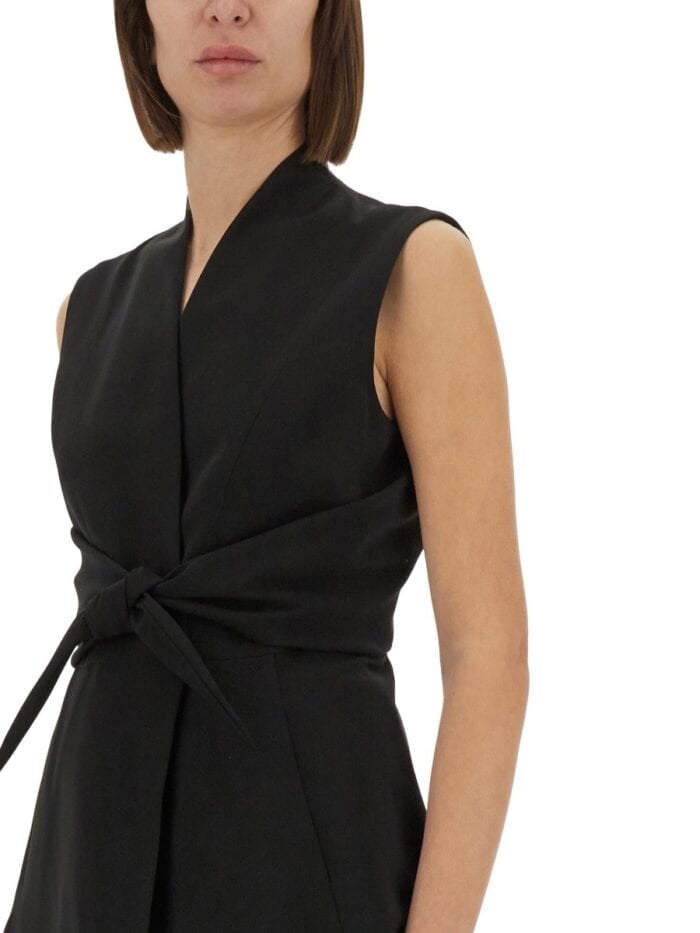 RICK OWENS STRUCTURED SLEEVELESS JACKET