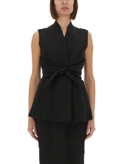 RICK OWENS STRUCTURED SLEEVELESS JACKET