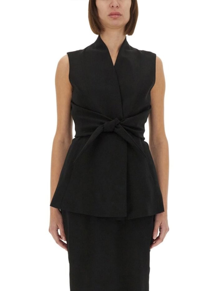 RICK OWENS STRUCTURED SLEEVELESS JACKET