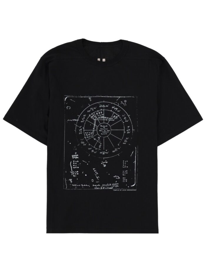 RICK OWENS T-SHIRT "BRAD T" CON STAMPA