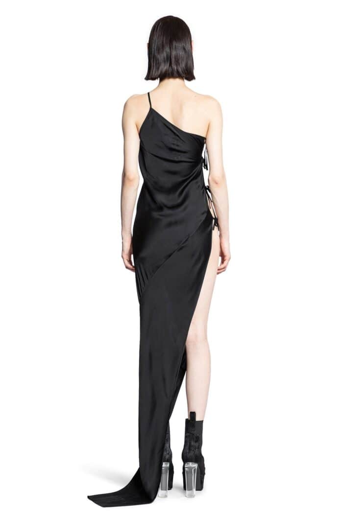 RICK OWENS Taco Gown In Silk Charmeuse