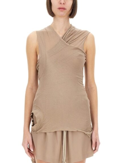RICK OWENS TOP WITH CROSSOVER