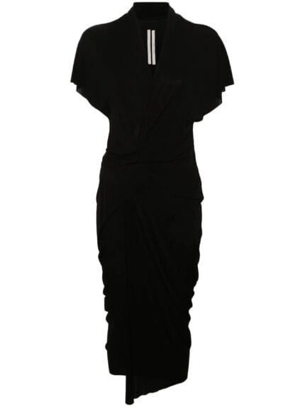 RICK OWENS V-neck Jersey Wrap Dress