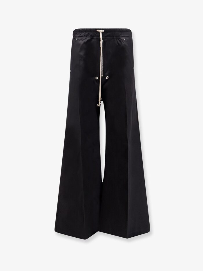 rick owens wide bela certified cotton trousers RICK OWENS Wide Bela Certified Cotton Trousers