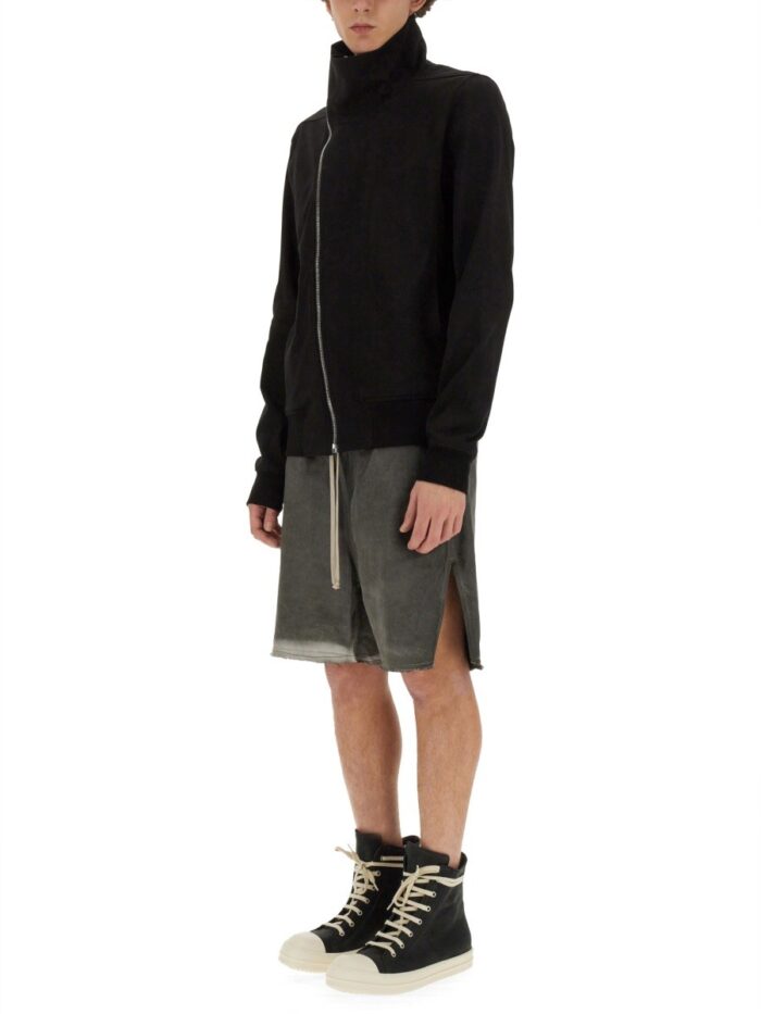 RICK OWENS ZIP SWEATSHIRT.
