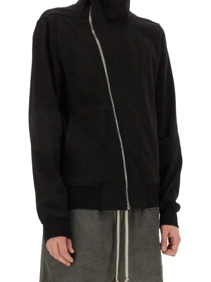 RICK OWENS ZIP SWEATSHIRT.