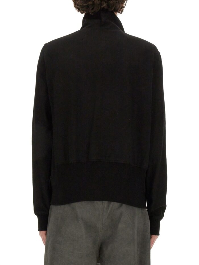 RICK OWENS ZIP SWEATSHIRT.