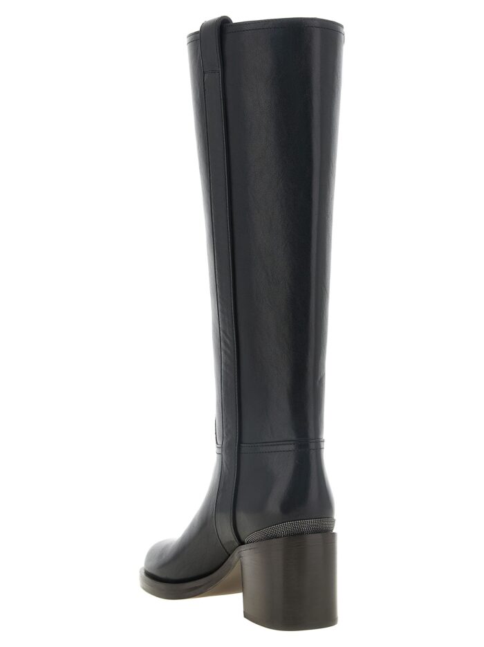 Brunello Cucinelli Riding Leather Boots With 'Precious Detail'