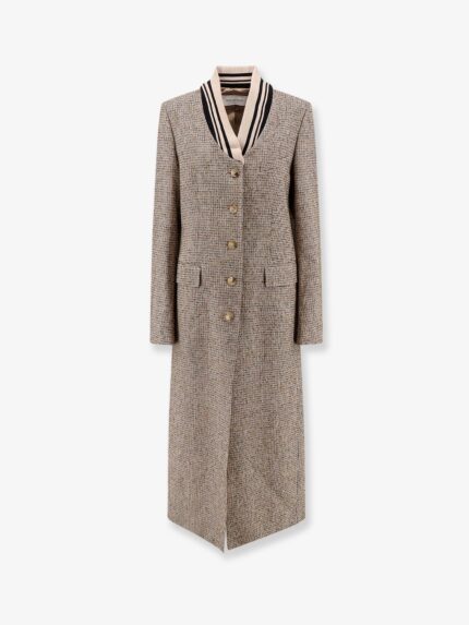 Dries Van Noten Ritt Madras Cotton Blend Coat