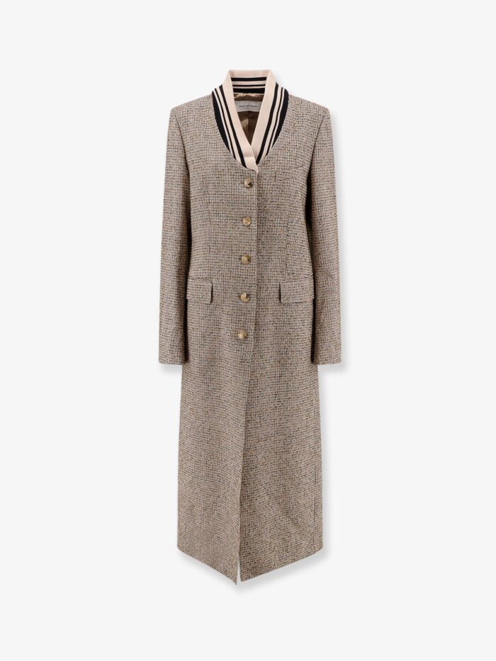 dries van noten ritt madras cotton blend coat Dries Van Noten Ritt Madras Cotton Blend Coat