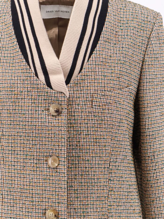 Dries Van Noten Ritt Madras Cotton Blend Coat