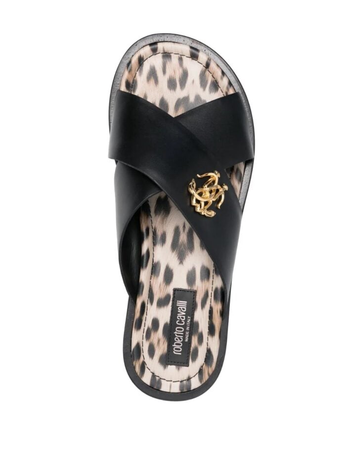 ROBERTO CAVALLI Leather Slides