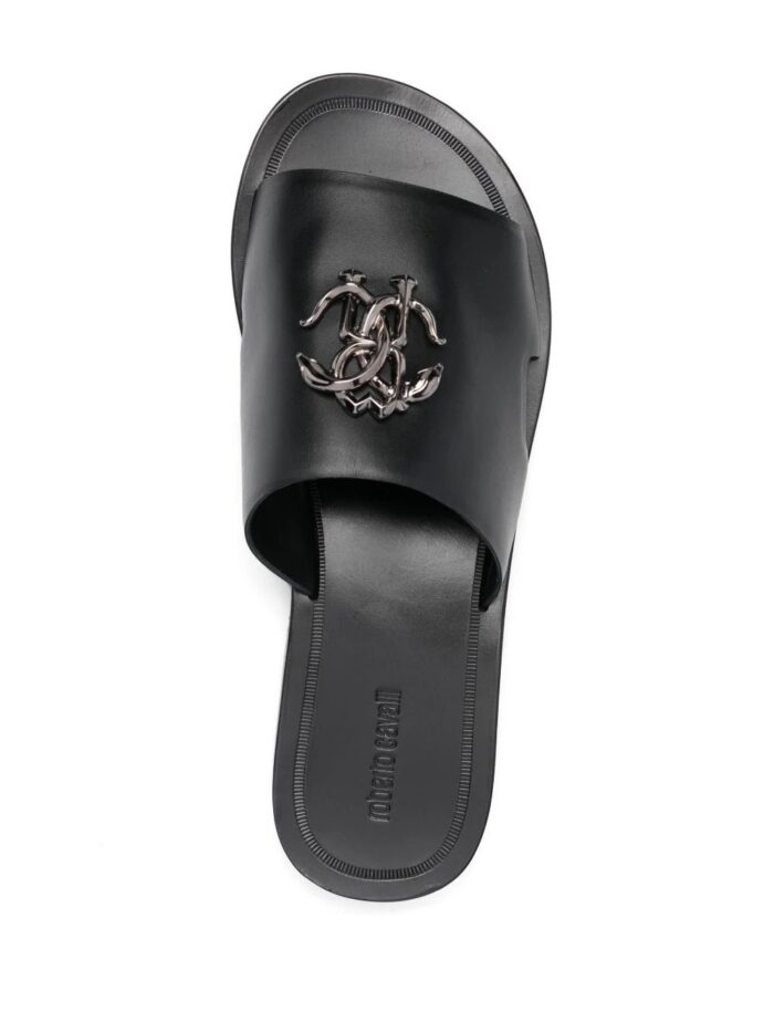 ROBERTO CAVALLI Leather Slides