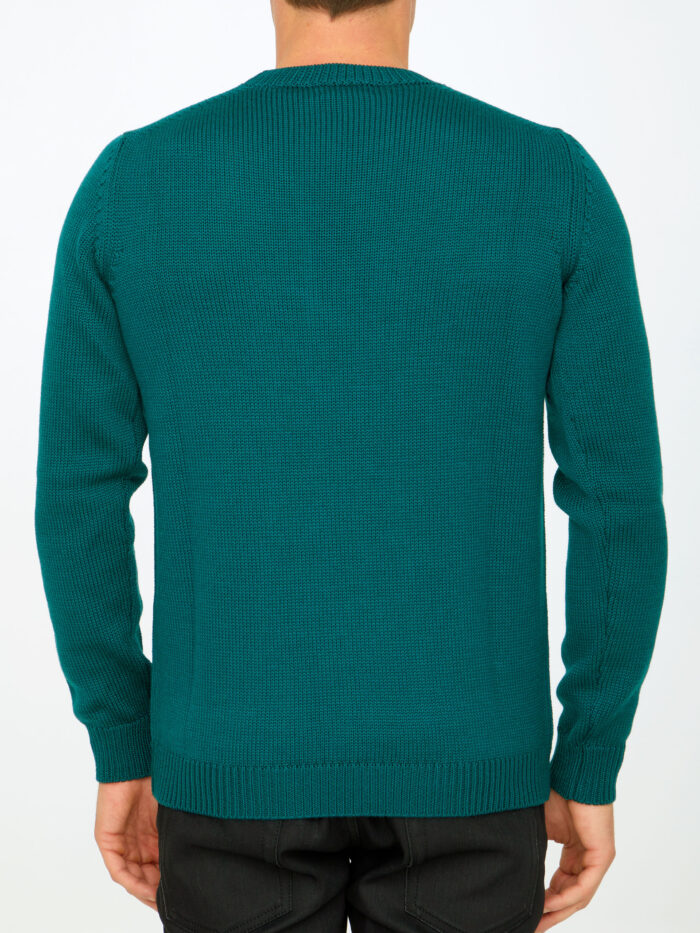 Roberto Collina Green merino wool sweater