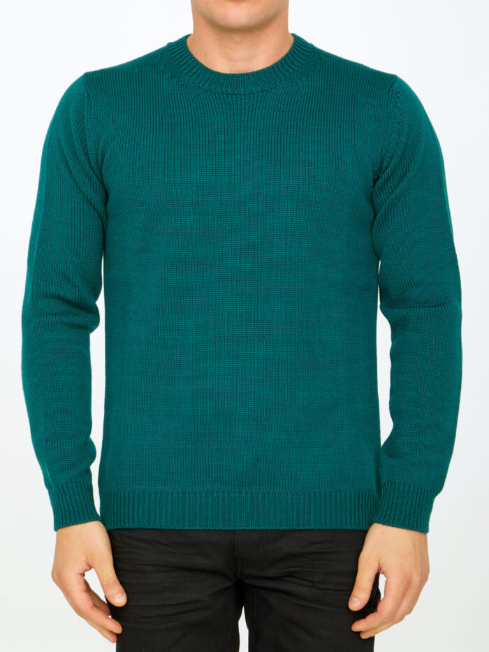 Roberto Collina Green merino wool sweater