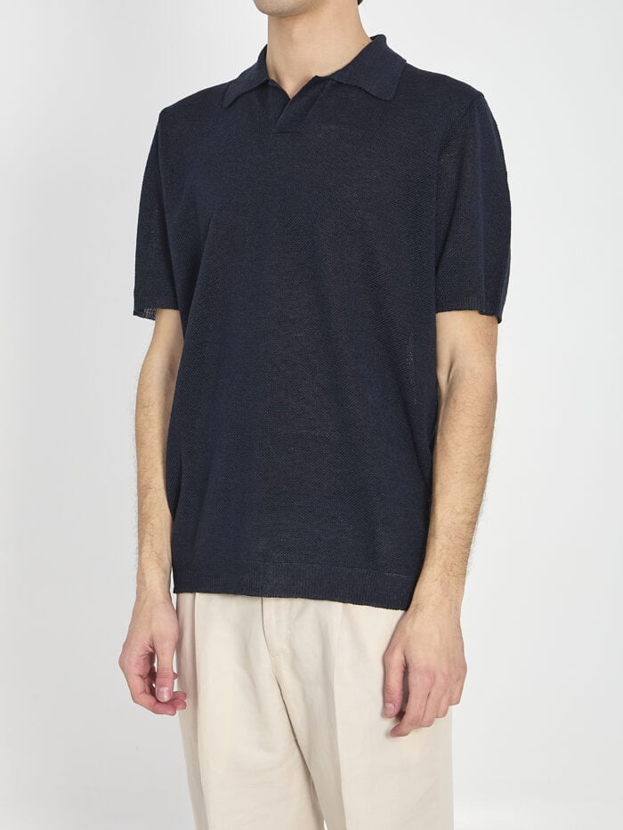 Roberto Collina Polo shirt in linen