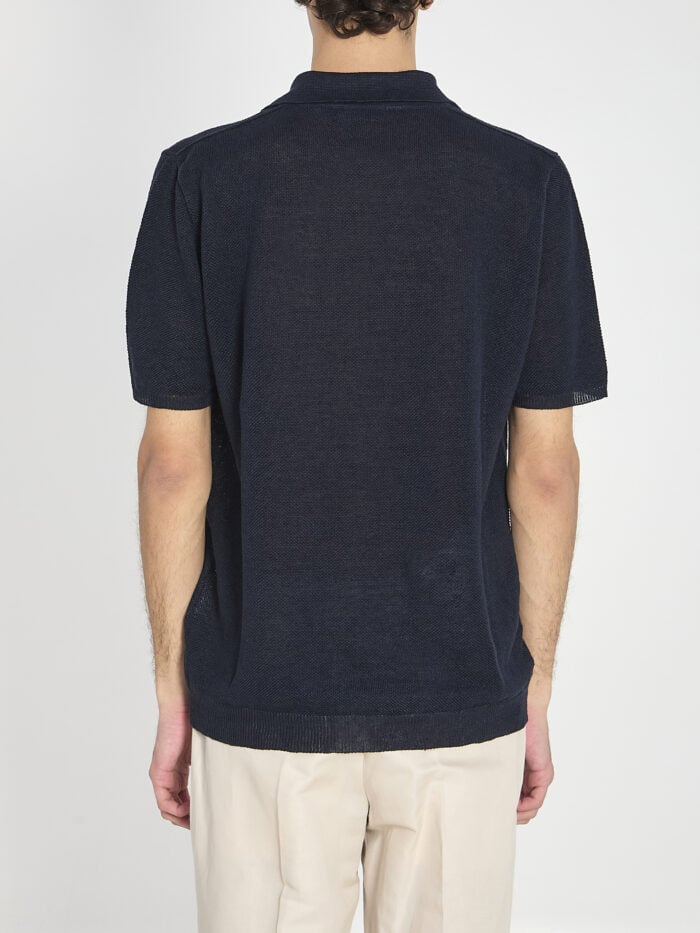 Roberto Collina Polo shirt in linen